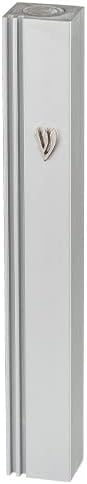 YourHolyLandStore Modern Aluminum Mezuzah Case - Rectangle Shape