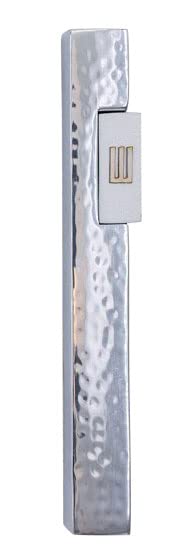 Modern Mezuzah Case with Hammered Finish