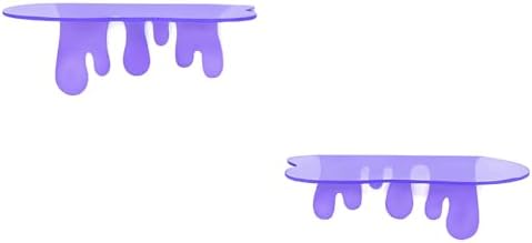 SetGame 2-Pack Purple Floating Wall Shelf
