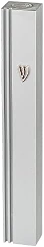 YourHolyLandStore Modern Aluminum Mezuzah Case - Rectangle Shape