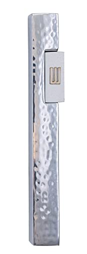 Modern Mezuzah Case with Hammered Finish