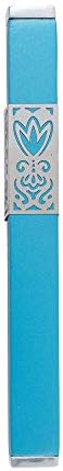 Modern Turquoise Anodized Aluminum Mezuzah Case