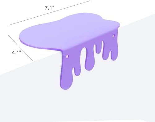 SetGame 2-Pack Purple Floating Wall Shelf