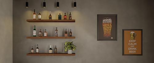 ROGMARS 36 Inch Walnut Floating Shelves Set of 3