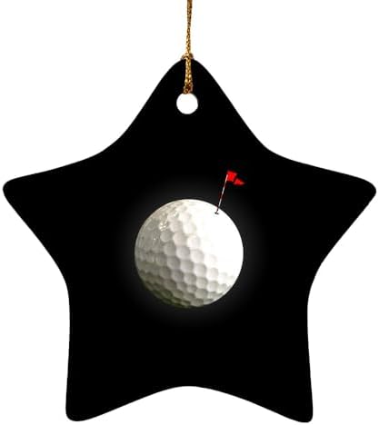 GRAPHICS MORE Golf Ball Moon Flag Christmas Ornament - 31 Inch