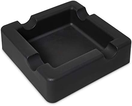 Sturdy Silicone Ashtray for Large Cigars - Matte Black