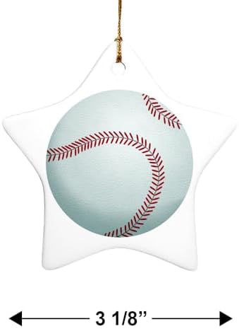 GRAPHICS MORE Star-Shaped Porcelain Christmas Tree Ornament 31