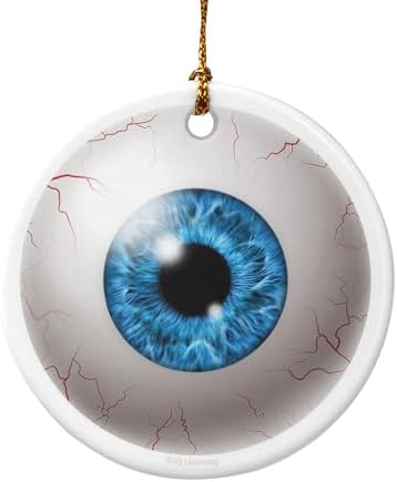 GRAPHICS AND MORE Blue Eyes Porcelain Christmas Ornament