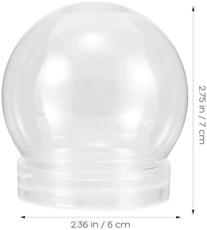 BESTOYARD 10Pcs Clear Snow Globes with Screw Cap DIY Decorations