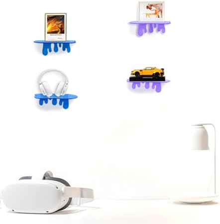 SetGame 2-Pack Purple Floating Wall Shelf
