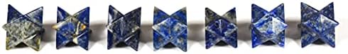32mm Rich Blue Lapis Lazuli with Golden Iron Pyrite 8 Point Merkaba Star