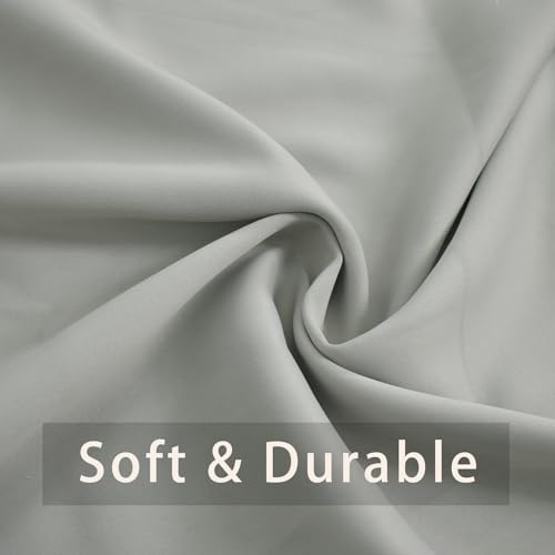 Light Grey Room Darkening Curtains 2 Panels 52x100