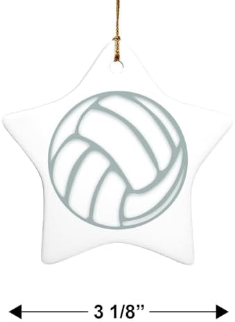 GRAPHICS AND MORE Star-Shaped Porcelain Christmas Tree Ornament - 31 Diameter