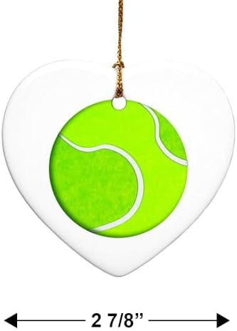 Graphics More Heart-Shaped Porcelain Christmas Tree Ornament - 28 Diameter