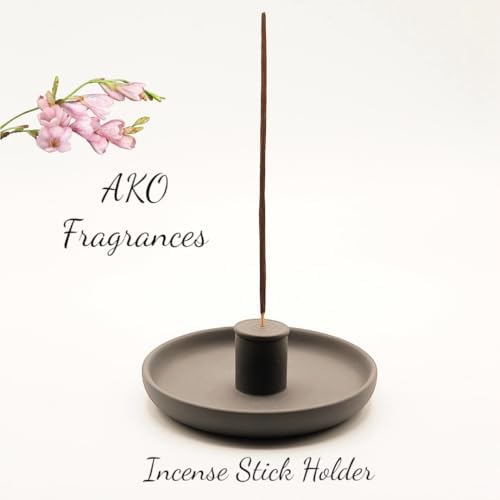 4 in 1 Incense Burner Holder - Matte Black Ceramic
