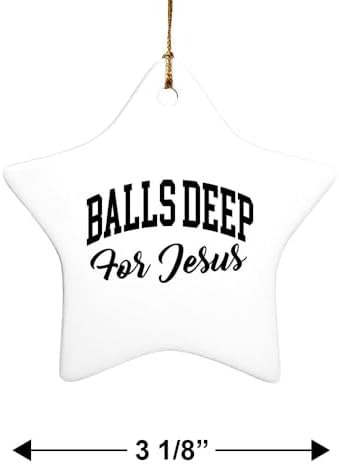 Graphics More Star-Shaped Porcelain Christmas Ornament - 31 Inch