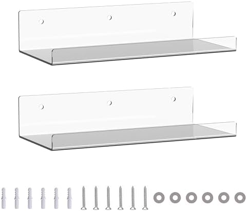 Wall-Mounted Acrylic Shelves for Home and Kitchen Display