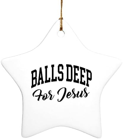 Graphics More Star-Shaped Porcelain Christmas Ornament - 31 Inch