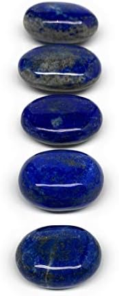 5pcs Natural Blue Lapis Lazuli Palm Stones from Afghanistan