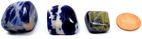Natural Blue Sodalite Tumbled Stones 5PCS from South Africa