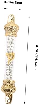 ULTECHNOVO Metal Mezuzah Door Decor with Scroll