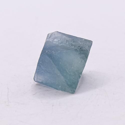 21mm Sky Blue Fluorite Octahedron Rough Crystal Gemstone