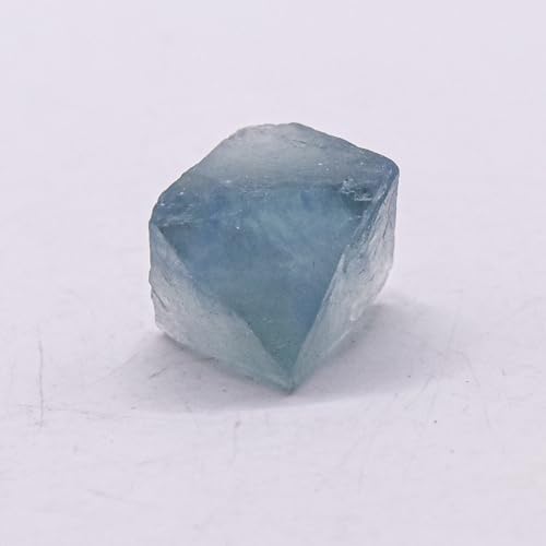 21mm Sky Blue Fluorite Octahedron Rough Crystal Gemstone