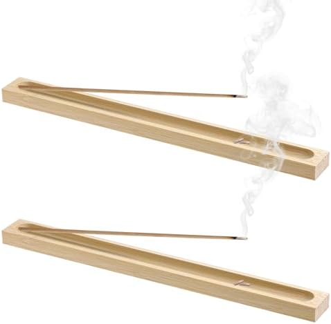 2 Pieces Bamboo Incense Holder for Sticks
