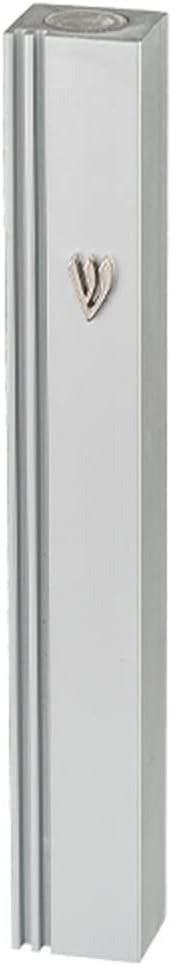 YourHolyLandStore Modern Aluminum Mezuzah Case - Rectangle Shape