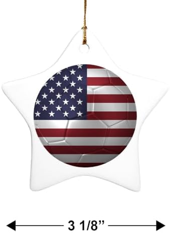 Graphics More USA Flag Soccer Ball Christmas Ornament - 31 Inch