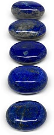 5pcs Natural Blue Lapis Lazuli Palm Stones from Afghanistan