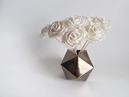 10 Rosa Wedding Bell Rose Sola Flower Diffuser Set