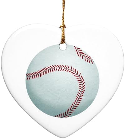 Graphics More Heart-Shaped Porcelain Christmas Ornament 28 Inch