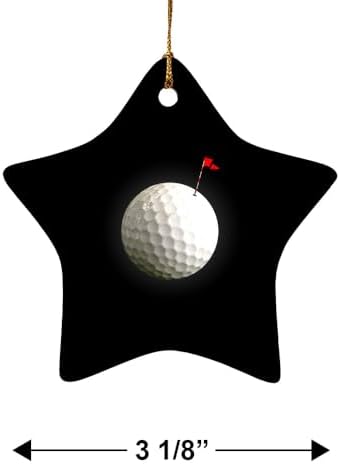 GRAPHICS MORE Golf Ball Moon Flag Christmas Ornament - 31 Inch