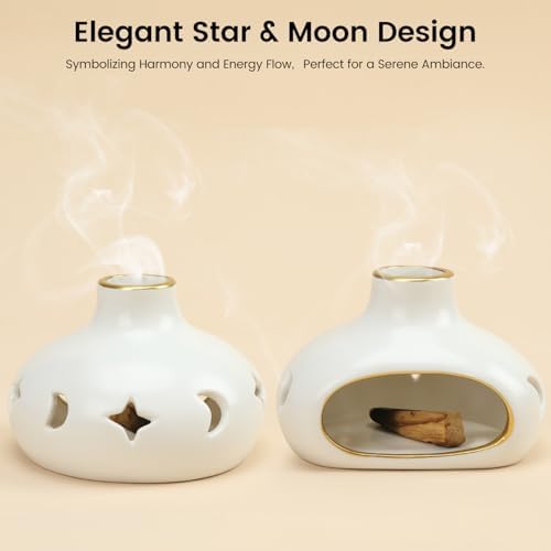 4 In 1 Palo Santo and Sage Burner Holder - White