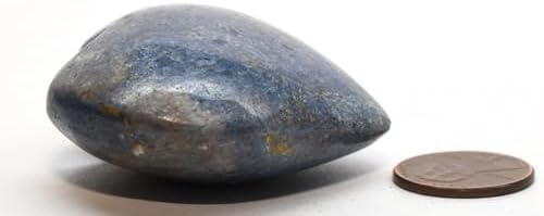 49mm Rich Blue Dumortierite Heart With Quartz Inclusions
