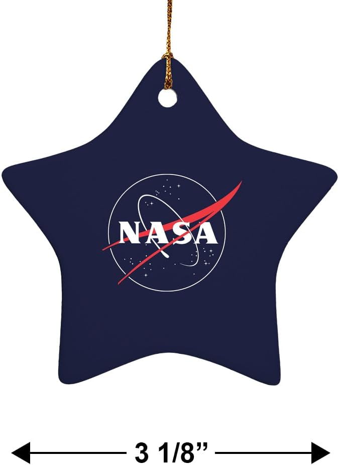 GRAPHICS MORE Star-Shaped Porcelain Christmas Ornament - 31 Inch 1