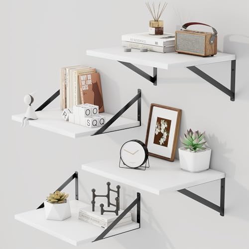 Heimlove 12 Inch Deep Floating Shelves Set of 4