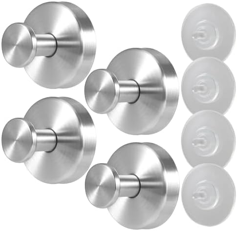 Picowe Suction Cup Hooks 4 Pack Silver