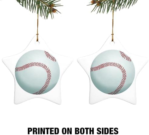 GRAPHICS MORE Star-Shaped Porcelain Christmas Tree Ornament 31