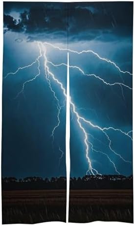 Lightning Strikes Door Curtain 57x17 Inches