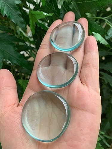 Aqua Blue Obsidian Smooth Stones 10 Piece Set