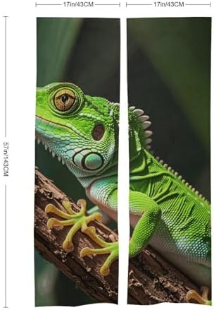 Green Geckos Door Cover Curtain 57x17 Inches