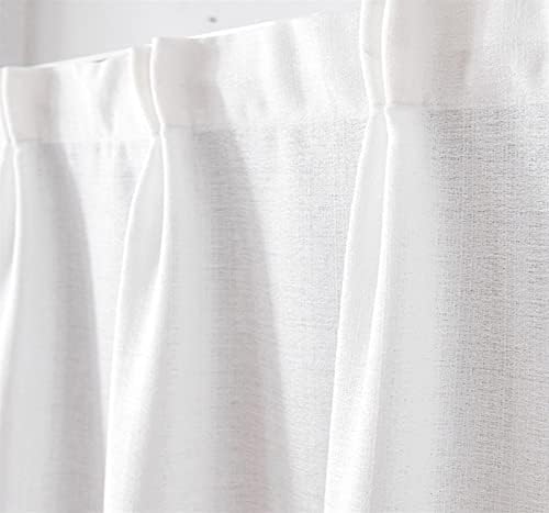 SK Studio White Short Curtains for Kitchen and Closet