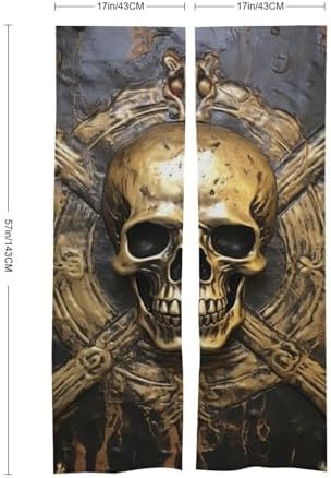 Japanese Noren Skull Pirate Door Curtain 34x57