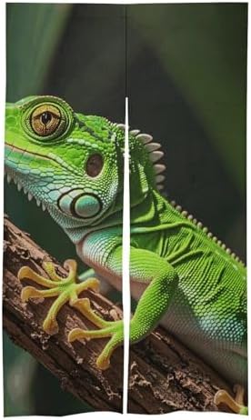 Green Geckos Door Cover Curtain 57x17 Inches