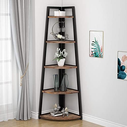 Tribesigns 70 Inch Tall Corner Shelf Bookcase