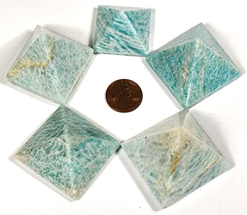 HQRP Blue Green Amazonite Pyramid Gemstone