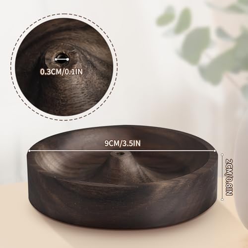 Belsea Round Wooden Incense Holder for Sticks