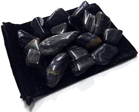 Tumbled Tiger Eye Stones with Velvet Bag 12 Pound